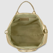 Urbino Metallic Suede Top-Handle Bag