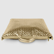 Urbino Metallic Suede Top-Handle Bag