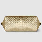 Urbino Metallic Suede Top-Handle Bag