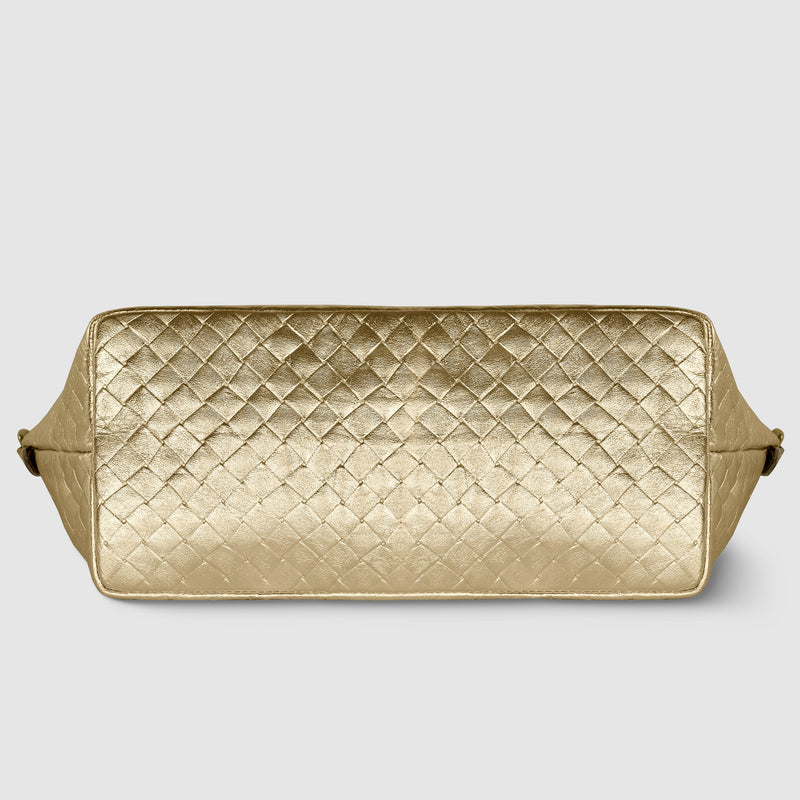 Urbino Metallic Suede Top-Handle Bag