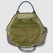 Urbino Metallic Suede Top-Handle Bag
