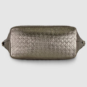 Urbino Metallic Suede Top-Handle Bag