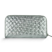 Genuine Woven-Embossed Metallic Suede Wallet | Trento