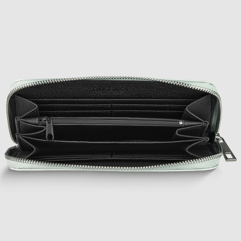 Genuine Woven-Embossed Metallic Suede Wallet | Trento