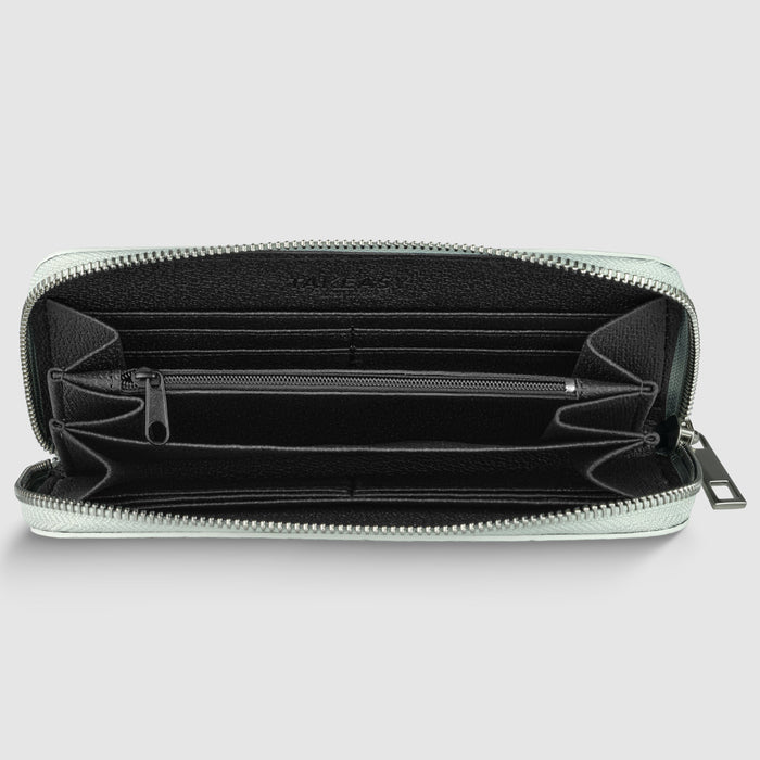 Genuine Woven-Embossed Metallic Suede Wallet | Trento