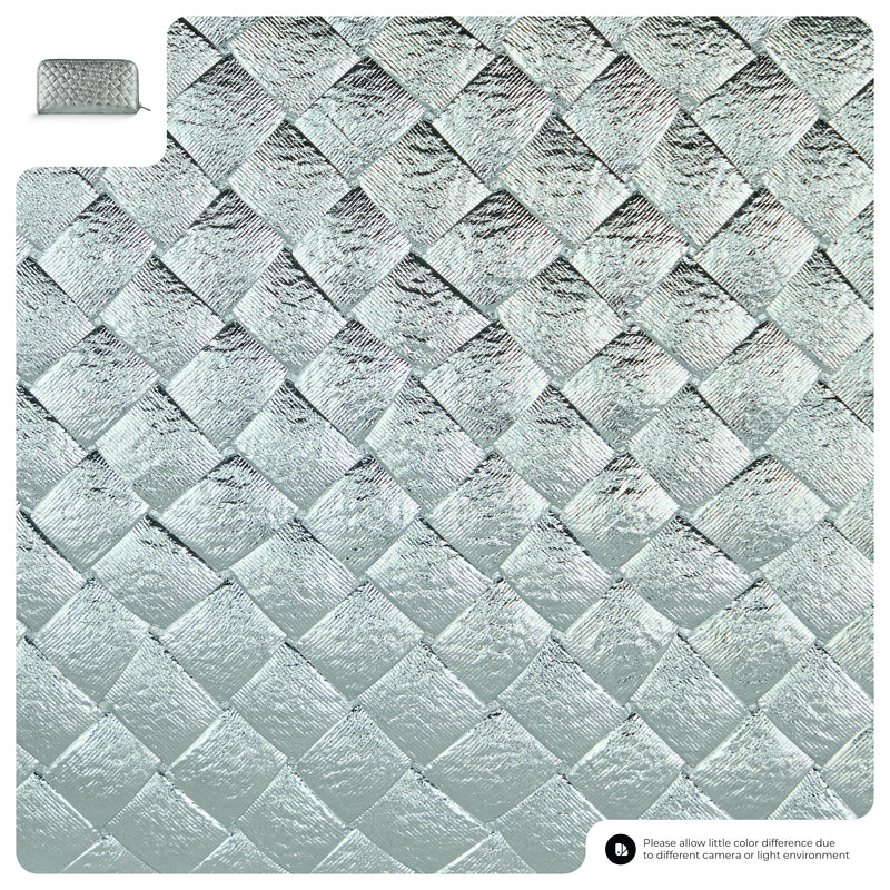 Genuine Woven-Embossed Metallic Suede Wallet | Trento