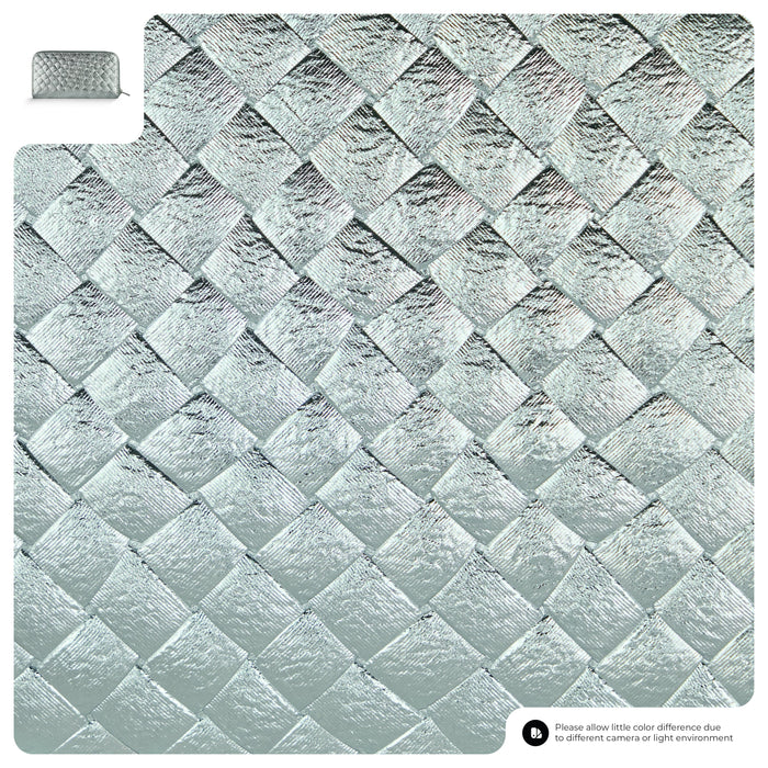 Genuine Woven-Embossed Metallic Suede Wallet | Trento