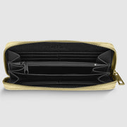 Genuine Woven-Embossed Metallic Suede Wallet | Trento