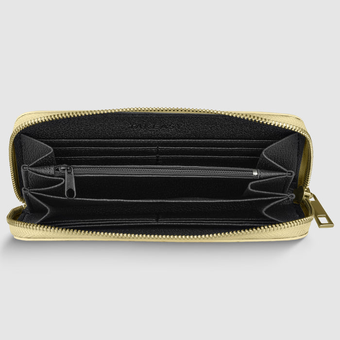 Genuine Woven-Embossed Metallic Suede Wallet | Trento