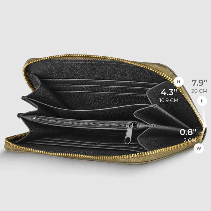 Genuine Woven-Embossed Metallic Suede Wallet | Trento