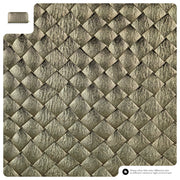 Genuine Woven-Embossed Metallic Suede Wallet | Trento