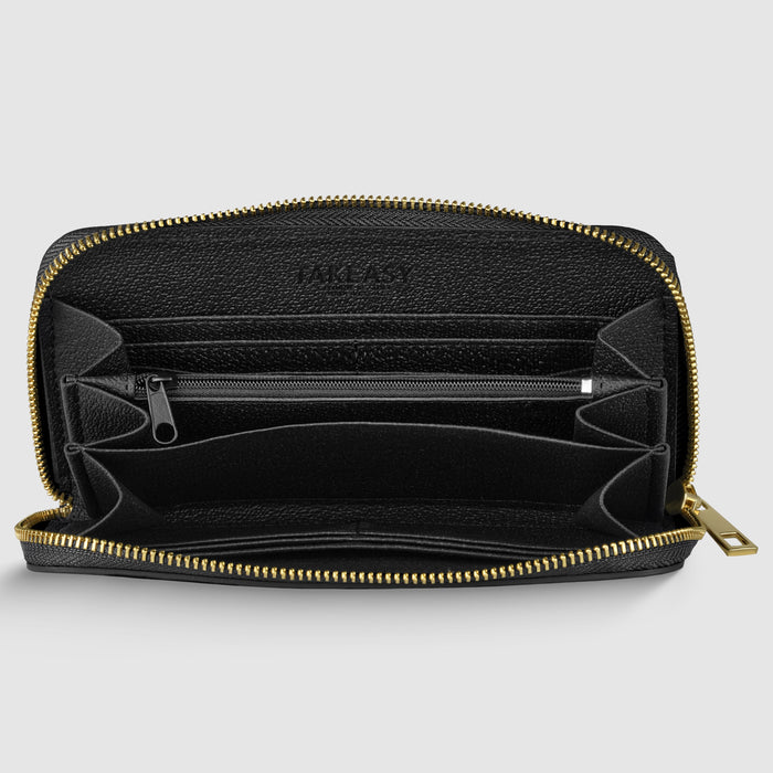 Genuine Woven-Embossed Metallic Suede Wallet | Trento
