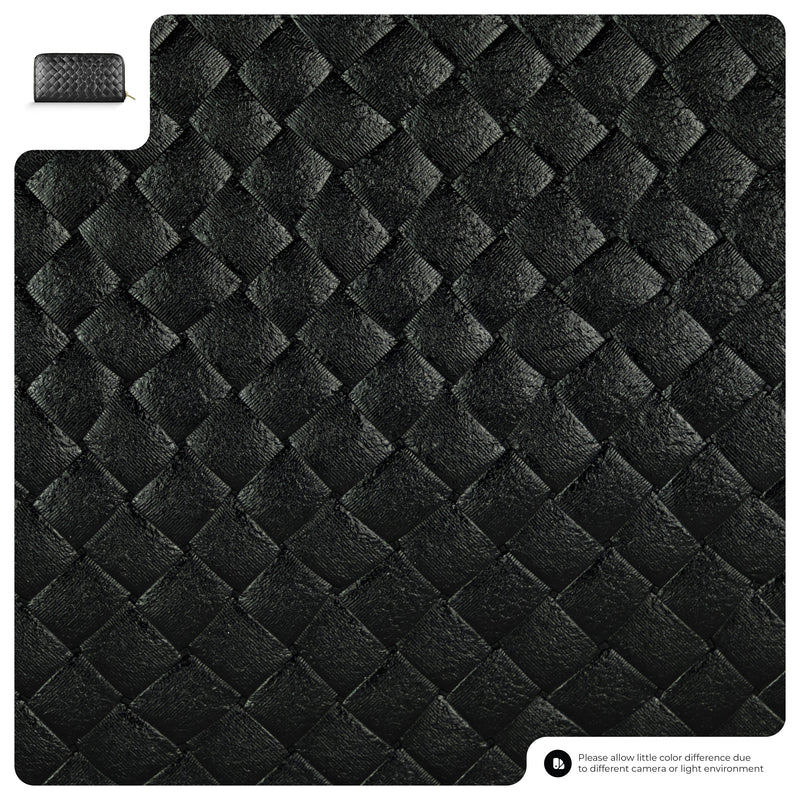 Genuine Woven-Embossed Metallic Suede Wallet | Trento
