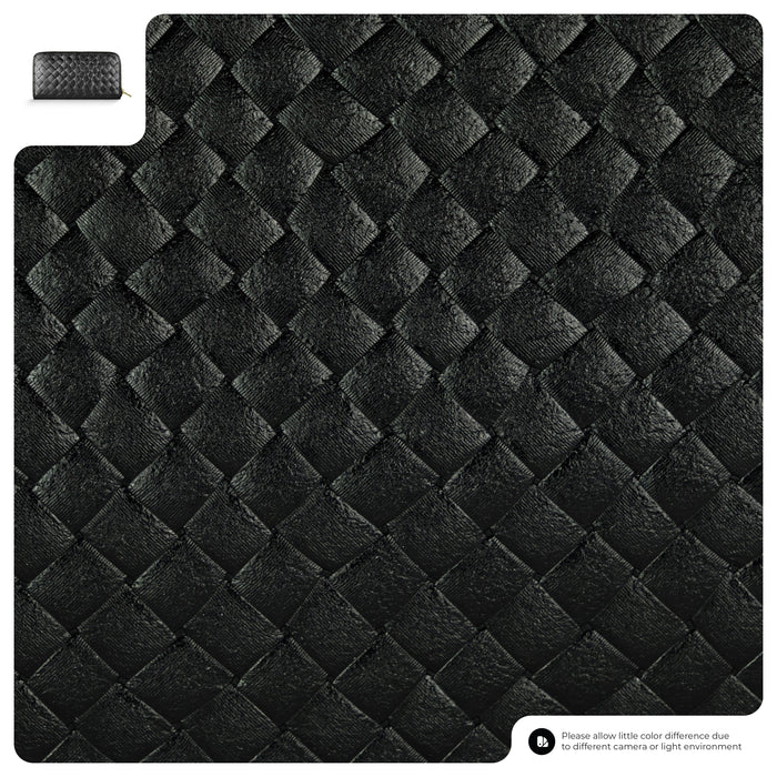 Genuine Woven-Embossed Metallic Suede Wallet | Trento