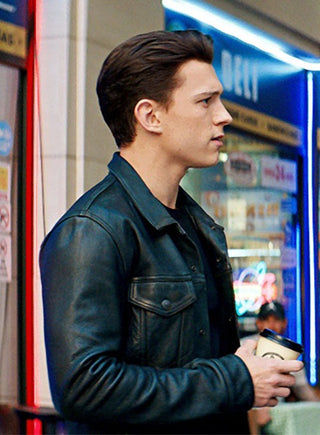 Tom Holland Real Leather Jacket Black