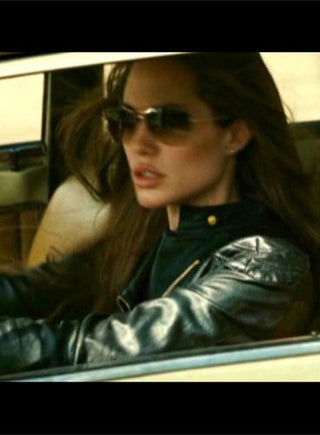 Angelina Jolie wanted Leather Jacket Black