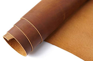 Bourbon Brown Tooling Leather Square 2.0mm Thick Finished Full Grain Cow Hide Leather Crafts Tooling Sewing Hobby Workshop Crafting Leather