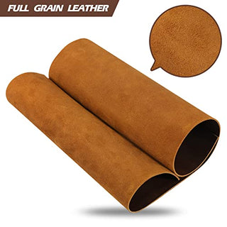 12''X24'' Genuine Leather Leather (2mm) Thick Cowhide Leather Pieces Square, Dark Brown