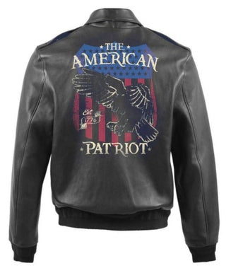 American Patriot Screenprint-Jacket Printing-Inland Leather Co-Inland Leather Co