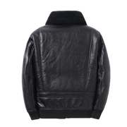 Aviator B6 Pilot Genuine Leather Jacket-Mens Leather Jacket-Inland Leather Co. Est. 2020-Black-XXXL-Inland Leather Co.