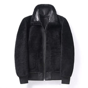 Aviator B6 Pilot Genuine Leather Jacket-Mens Leather Jacket-Inland Leather Co. Est. 2020-Black-XXXL-Inland Leather Co.