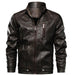 Benedict Men's Faux Leather Jacket-Mens Faux Leather Jacket-Inland Leather Co-coffee-XXL-Inland Leather Co.
