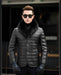 Bran Genuine Leather Jacket Men Real Sheepskin w Down-Mens Leather Jacket-Inland Leather Co.-black-XL-Inland Leather Co.