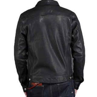 Bronn Men's Leather Jacket Sheepskin Coat-Mens Leather Jacket-Inland Leather Co.-Black-XXL-Inland Leather Co.