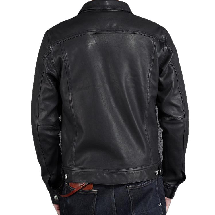 Brix Men's Leather Jacket Sheepskin Coat — Inland Leather Co