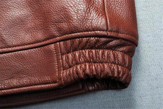 Bron Men's G1 Cowhide Tan/Black Leather Jacket-Mens Leather Jacket-Inland Leather Co.-Brown-XL-Inland Leather Co.