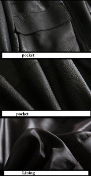 Casual Genuine Womens Leather Coat-Womens Leather Coat-Inland Leather Co.-Black-S-Inland Leather Co.