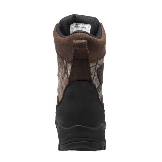 Children's 8" Camo Dark Brown Leather Boots-Childrens Leather Boots-Inland Leather Co-Inland Leather Co