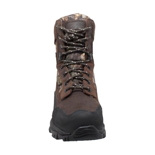 Children's 8" Camo Dark Brown Leather Boots-Childrens Leather Boots-Inland Leather Co-Inland Leather Co