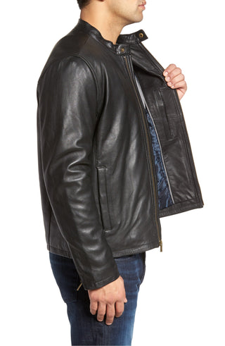 Drake Men's Classic Cowhide Leather Jacket-Mens Leather Jacket-Inland Leather Co.-Inland Leather Co.