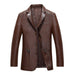 Everyday Mens Leather Blazer Multiple Colors-Mens Leather Coat-Inland Leather Co.-brown-XXL-Inland Leather Co.