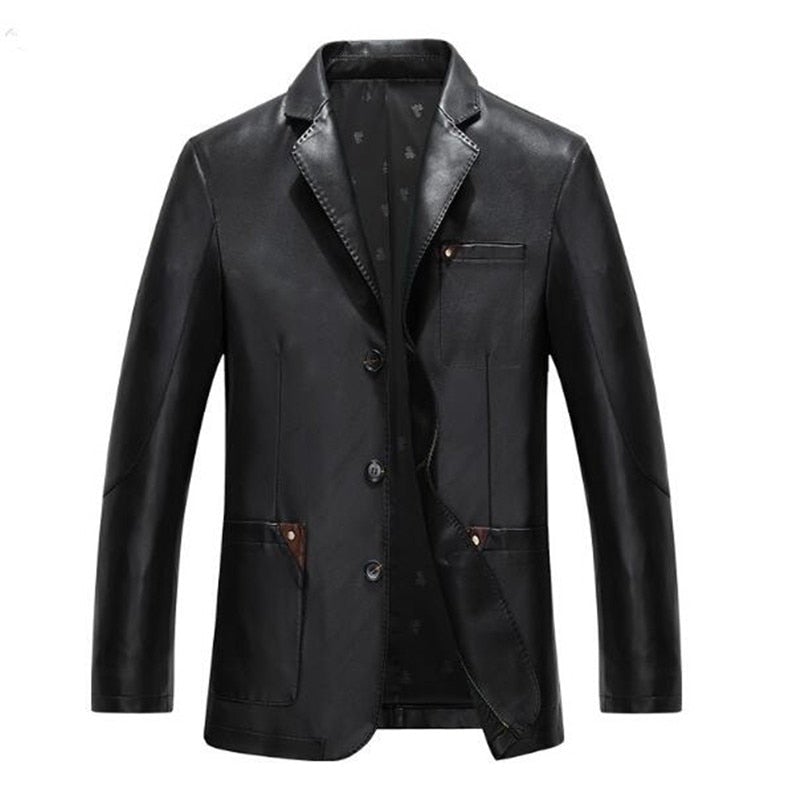Everyday Men's Sheep Leather Blazer Slim Fit Classic Jacket Everyday Men's Sheep Leather Blazer Slim Fit Classic Jacket