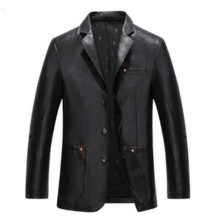Everyday Mens Leather Blazer Multiple Colors-Mens Leather Coat-Inland Leather Co.-Khaki-XXXL-Inland Leather Co.