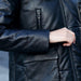 Genuine Leather Jacket Women Fox Fur and Hooded-Womens Leather Jacket-Inland Leather Co.-black-XL-Inland Leather Co.