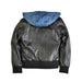 Girls Myla Denim Hoodie Leather Jacket-Girls Leather Jacket-MKL Apparel-MKL Apparel Inc