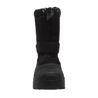 Girl's Nylon Winter Boots Black Leather Boots-Childrens Leather Boots-Inland Leather Co-Inland Leather Co