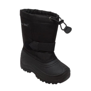 Girl's Nylon Winter Boots Black Leather Boots-Childrens Leather Boots-Inland Leather Co-2-Black-M-Inland Leather Co
