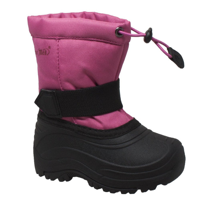 Girl's Nylon Winter Boots Pink Leather Boots-Childrens Leather Boots-Inland Leather Co-Inland Leather Co