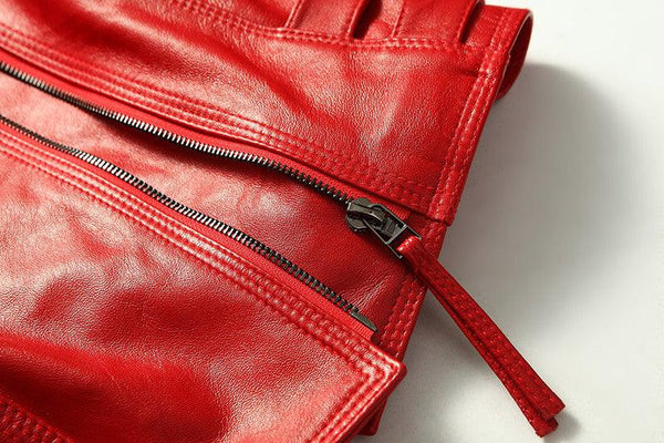 Grandeur 100% Real Sheepskin Coat Female Genuine Leather Jacket-Womens Leather Jacket-Inland Leather Co.-Black-XS-Inland Leather Co.