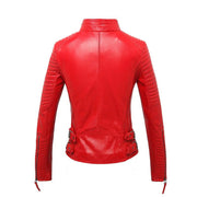 Grandeur 100% Real Sheepskin Coat Female Genuine Leather Jacket-Womens Leather Jacket-Inland Leather Co.-Black-XS-Inland Leather Co.