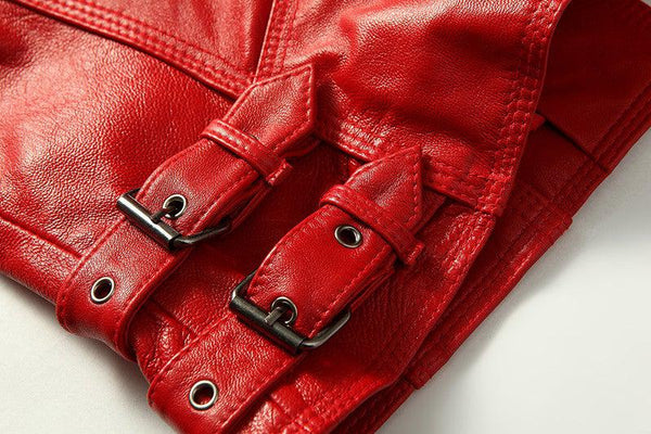 Grandeur 100% Real Sheepskin Coat Female Genuine Leather Jacket-Womens Leather Jacket-Inland Leather Co.-Black-XS-Inland Leather Co.