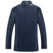 Hodor Mens 3 Button Leather Blazer Navy/Black-Mens Leather Coat-Inland Leather Co.-Black-M-Inland Leather Co.