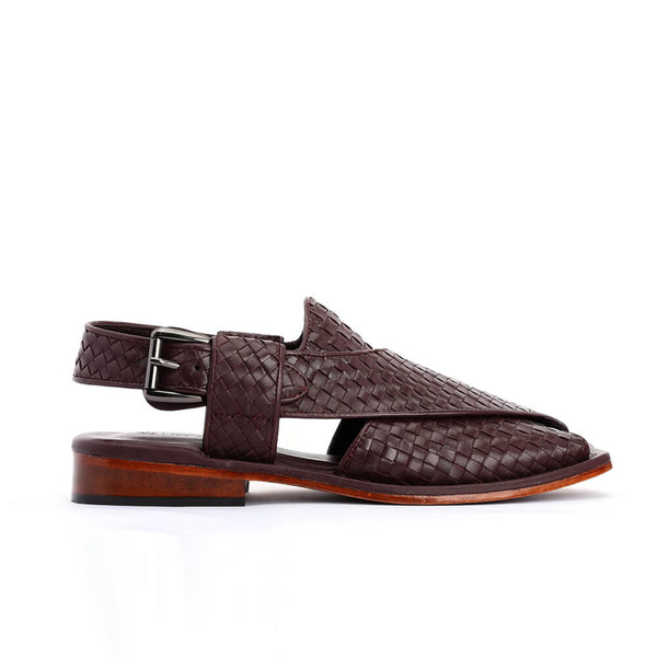 Lucas Handmade Leather Peshawari Chappal Sandals For Men Checkered Leather-Leather Sandal-Inland Leather-Inland Leather Co