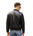 Jorah Men's Classic Bomber Leather Jacket-Mens Leather Jacket-Inland Leather Co.-black with padded-XXL-Inland Leather Co.