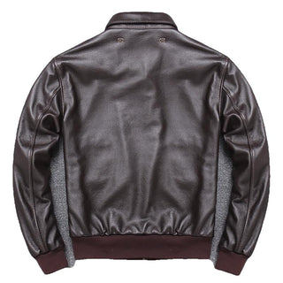 Karl Men's Bomber Leather Jacket-Mens Leather Jacket-Inland Leather Co.-Black-S-Inland Leather Co.