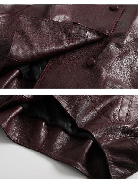 Kitana Poncho Leather Jacket-Womens Leather Coat-Inland Leather Co.-Black-S-Inland Leather Co.